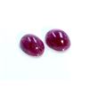 Image 1 : 10 ct & up Cabuchon Ruby Oval Shaped ctw 10.93 2Pcs