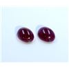 Image 1 : 11 ct & up Cabuchon Ruby Oval Shaped ctw 11.22 2Pcs