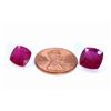 Image 2 : 10 ct & up Ruby Cushion Cut ctw 10.20 2Pcs