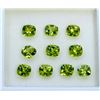 Image 1 : 10 ct & up Peridot Cushion Cut ctw 10.76 10Pcs