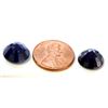 Image 1 : 17 ct & up Blue Sapphire Round Shaped ctw 17.03 2Pcs