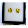 Image 2 : 2 ct & up Yellow Sapphire Cushion Cut ctw 2.48 2Pcs