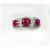 Image 1 : RUBY RD 1.87CT,  14K W/G RING 5.20GRAM / DIAMOND 0.31CT