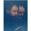 Image 1 : 19th century English School Oil on canvas, Study of 2 monks reading 18.5ins. x 4.5ins....