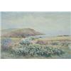 Image 1 : James Aitken, Early 20th Century Scottish Watercolour Headland view from a garden signed 13.5ins....