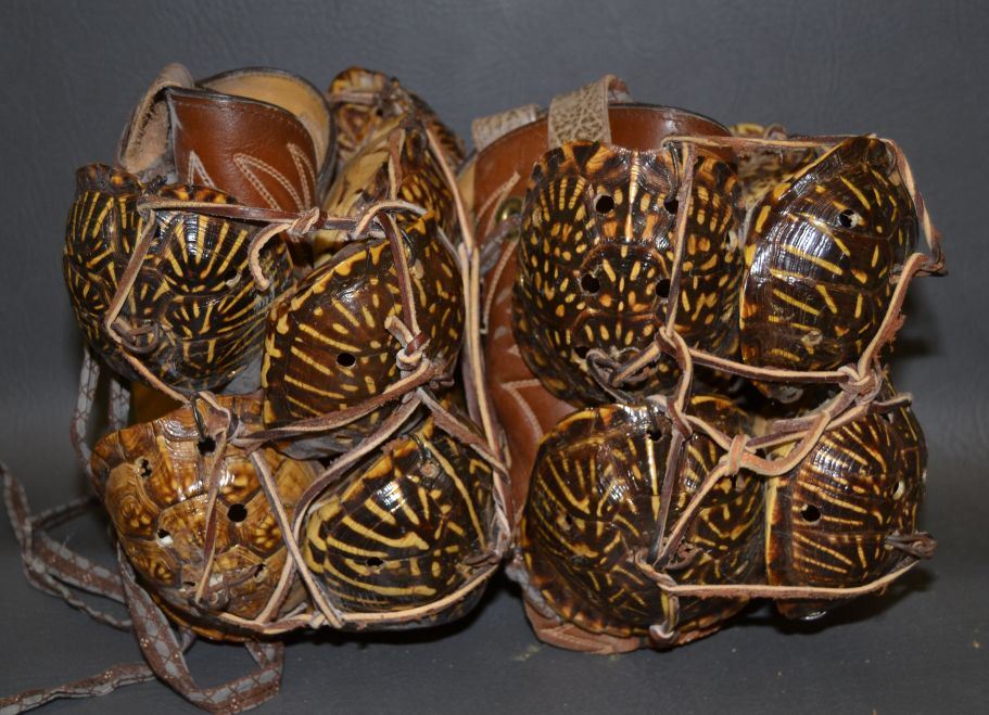 PAIR OF PUEBLO LEG RATTLES