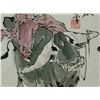 Image 6 : Boy on Buffalo Painting on Paper Fan Zeng b.1938