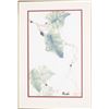 Image 3 : Chinese Watercolor Insect and Leaf Framed