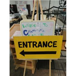 Easel w/Specials & Entrance Sign