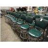 Image 1 : 27 Green Padded Swivel Barstools w/Chrome Base - 27 Times the Money