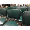 Image 4 : 27 Green Padded Swivel Barstools w/Chrome Base - 27 Times the Money
