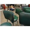 Image 5 : 27 Green Padded Swivel Barstools w/Chrome Base - 27 Times the Money