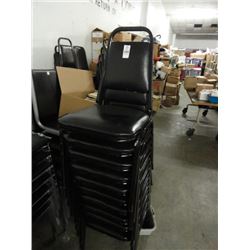 50 Black Padded Stack Chairs - 50 Times the Money