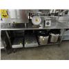 Image 1 : 6' S/S Table w/Backsplash