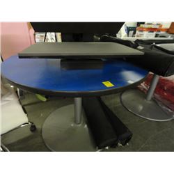 2 Blue Mica Round Tables - 2 Times the Money