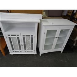 2 White 2-Door Cabinets - 2 Times the Money