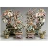 Image 1 : Group of Chinese Hardstone and Jeweled Flowering Plants in CloisonnT Enamel JardiniFres...