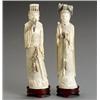 Image 1 : Pair of Chinese Ivory Figures of an Official and a Lady...