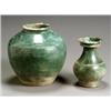 Image 1 : Two Chinese Green Glazed Pottery Vessels...