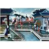 Image 1 : Two Chinese EglomisT Panels of Ladies in a Garden Pavilion...