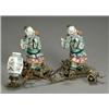 Image 1 : Pair of Samson Export Type 'Famille Verte' Figures of Bearded Men...