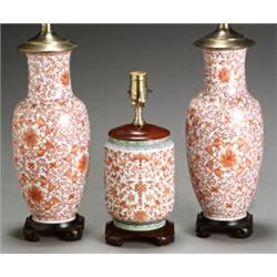 Pair of Chinese Export Vases and a Jar...