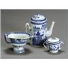 Image 1 : Chinese Export 'Canton' Blue and White Assembled Three-Piece Coffee Service...