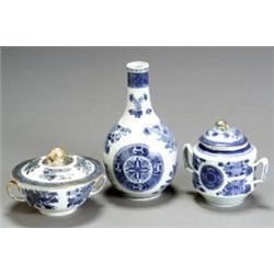 Three Chinese Export 'Blue Fitzhugh' Table Articles...