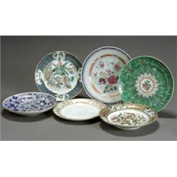 Group of Eight Chinese Export Plates...