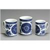 Image 1 : Three Chinese Export 'Blue Fitzhugh' Graduated Mugs...