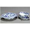Image 1 : Two Chinese Export 'Canton' Blue and White Table Articles...