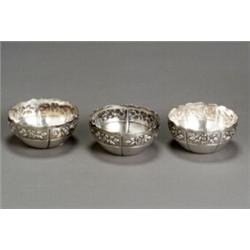 Set of Fourteen Mexican Sterling Dessert Bowls...