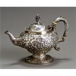 American RepoussT Silver Teapot...