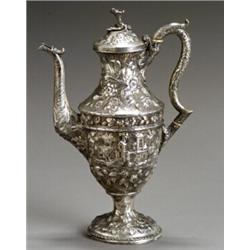 American RepoussT Silver Coffeepot...
