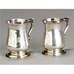 Pair of American Silver Canns...