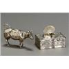 Image 1 : Swiss Silver Plate Singing Bird Box and a Dutch Silver Cow Creamer...