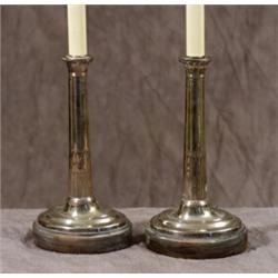 Pair of Sheffield Plate Candlesticks...