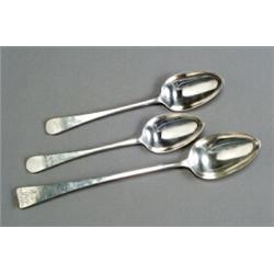 Three George III Silver Spoons...