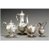 Image 1 : Victorian Silver Four-Piece Coffee and Tea Service...