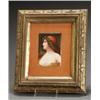 Image 1 : German Porcelain Plaque of a Young Woman...