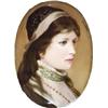 Image 1 : Berlin Porcelain Plaque of a Young Woman...