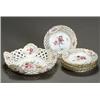 Image 1 : Meissen Reticulated Bowl and Six Dessert Plates...