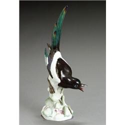 Meissen Figure of a Magpie...