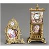 Image 1 : Two Continental Enamel and Ormolu Miniature Clocks...