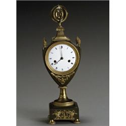 Empire Ormolu Mounted Bronze Mantel Clock...