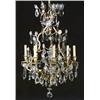 Image 1 : Louis XV Style Ormolu and Glass Six-Light Chandelier...