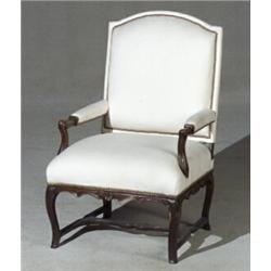 Louis XV Walnut Fauteuil a la Reine...