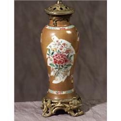 Louis XV Style Ormolu Mounted Chinese 'Famille Rose' Vase...