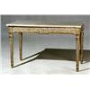 Image 1 : Louis XVI Style Parcel Gilt and Green Painted Pier Table...