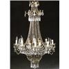 Image 1 : Louis XVI Style Gilt Metal and Glass Basket-Form Eight-Light Chandelier...